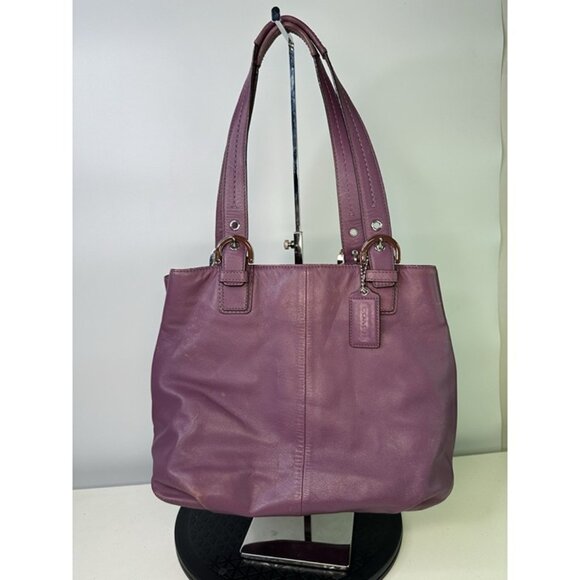 Coach Soho North South Purple Leather Satchel #F17216 - Picture 3 of 12